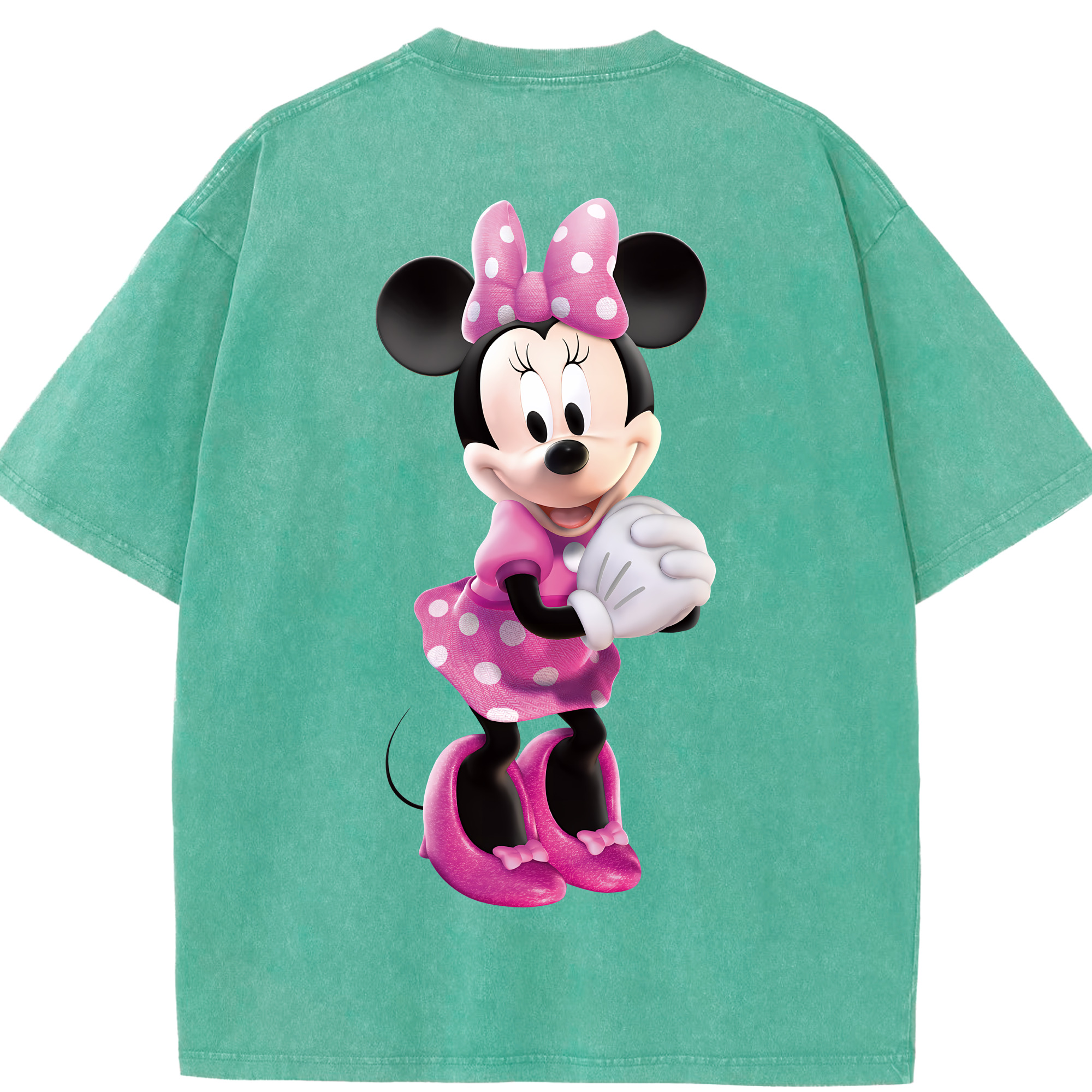 （画像用） ミッキーマウス Mickey Mouse 綿100% ヴィンテージ風 半袖Tシャツ（背面プリント）